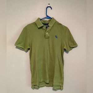 Abercrombie & Fitch Men’s Vintage Moose Logo Short Sleeve Green Polo. Lg. Used